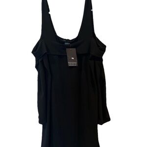 eva varro Black Cold-Shoulder Tunic Top Sz.XL NWT
